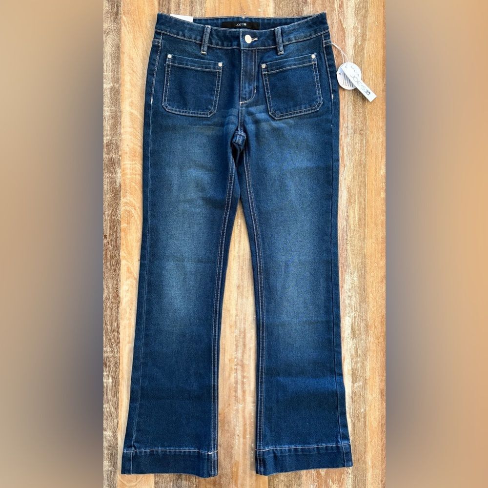 Joe's Girl's Jeans The Molly Flare Leg Size 16 NWT Front Patch Pockets Stretch